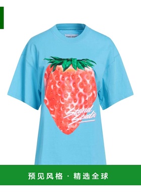 1h可退 香港直邮Stand Studio 女士 T恤 blue蓝色 舒适时尚