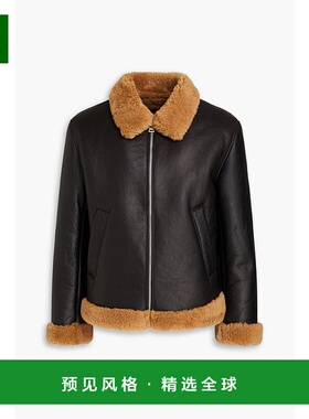 1h可退 香港直邮Sandro 男士 毛羊皮夹克 SHPBL00869MARRONFONCE