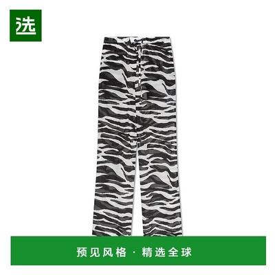 1h可退 香港直邮The Attico 女士 斑马纹透明长裤 250WCP00263CCC