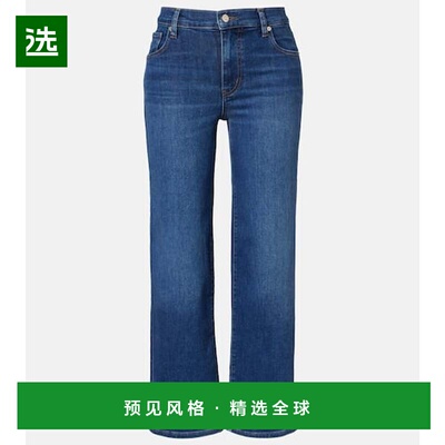 1h可退 香港直邮Frame Denim 女士 Mellow 短款中腰直筒牛仔裤