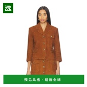 香港直邮THE GARMENT 女士 1h可退 绒面革合身夹克 21796