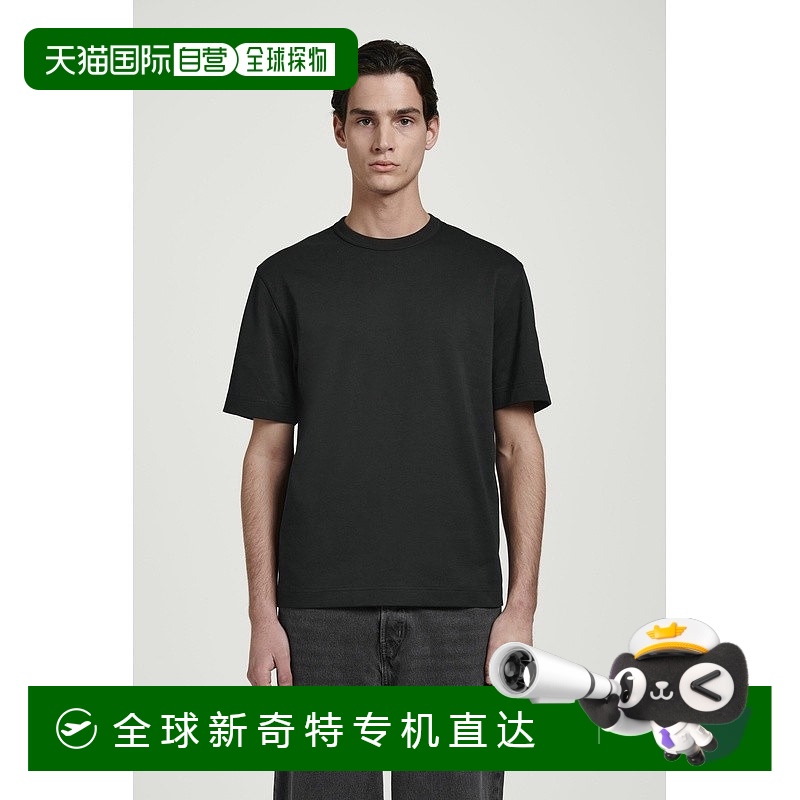 欧洲直邮COS 男士黑色棉质T恤新款