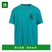 香港直邮Armani green绿色 Exchange 1h可退 男士 T恤 舒适时尚