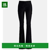香港直邮TOVE 女士 Roux 1h可退 棉混纺天鹅绒喇叭长裤 black黑色