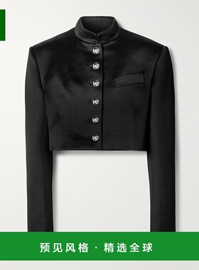 1h可退 香港直邮KHAITE 女士 Samuelson 短款丝硬缎夹克 61744115