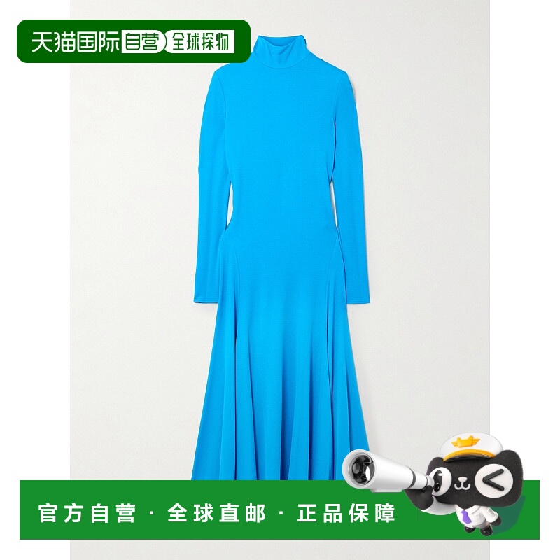 1h可退 香港直邮Alaïa 女士 露背针织高领中长连衣裙 AA9R2789J07