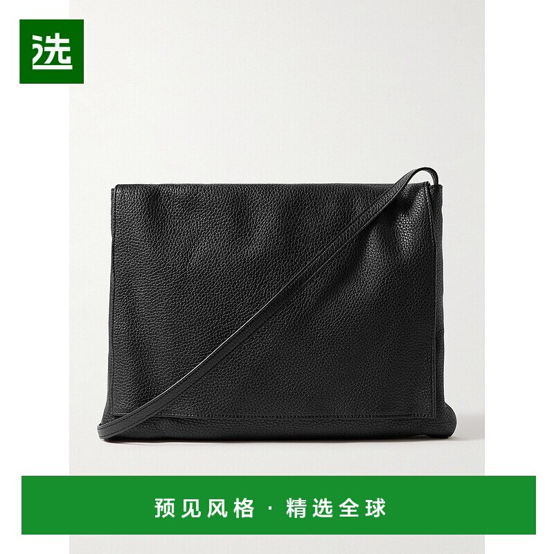 1h可退 香港直邮The Row 男士 Nan 全粒面皮革邮差包 W1812ML611B