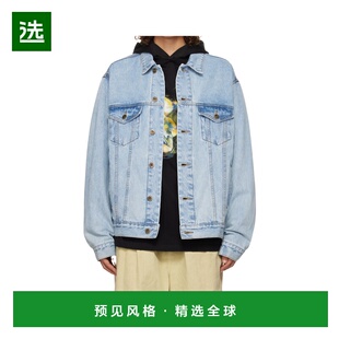 香港直邮WE11DONE 女士西服 WDDJ324317UBL AW2024 蓝色 翻领牛仔