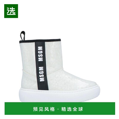 1h可退 【美国直邮】MSGM Ankle boot 女鞋 时装靴 踝靴 纯色带贴