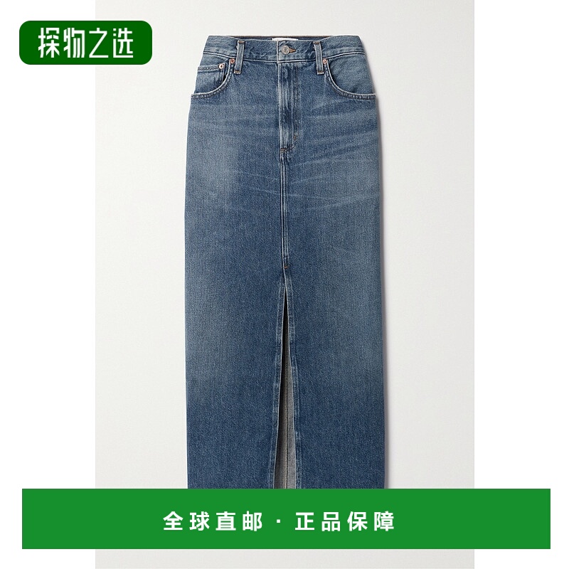 1h可退 香港直邮AGOLDE 女士 Leif 牛仔布中长半身裙 A30471555SW