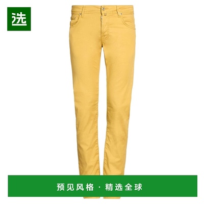 1h可退 香港直邮Jacob Cohen 男士 休闲长裤 yellow黄色 舒适时尚