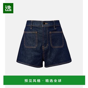 1h可退 香港直邮VERONICA BEARD 女士 Elijah 牛仔短裤 blue蓝色
