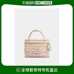 超细面料莱茵石搭扣化妆包 Roger Vivier 欧洲直邮ROGER VIVIER