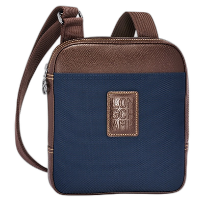 1h可退 欧洲直邮Longchamp珑骧 Boxford男士蓝色再生帆布开合超小