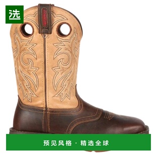 1h可退 【美国直邮】Durango Rebel 方头牛仔靴 男士时装靴 棕色