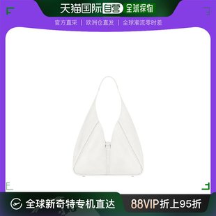 Givenchy纪梵希女士腋下包G Hobo系列中号白色鳄鱼压纹单肩包