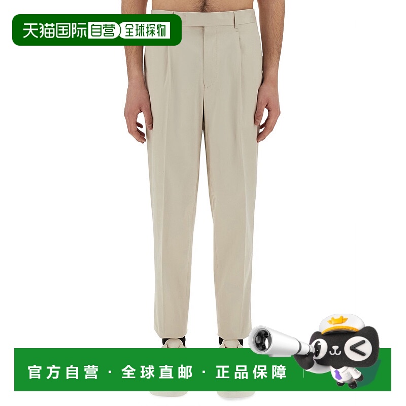 1h可退 香港直邮Zegna 杰尼亚 男士 打褶长裤 915F00A977PM12105
