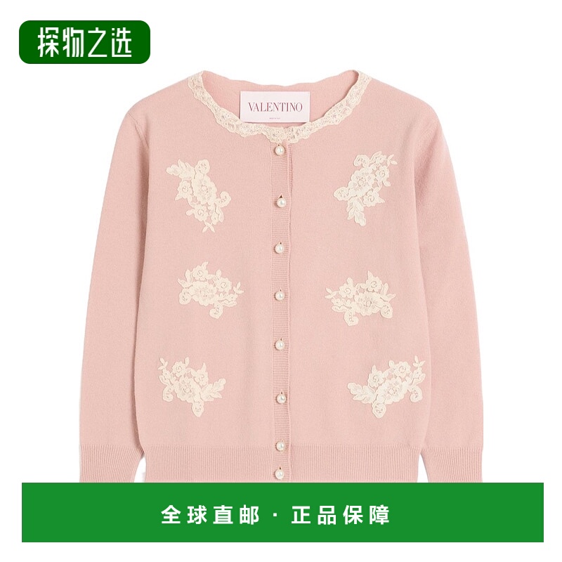 香港直邮Valentino 羊毛刺绣蕾丝开衫 BKA09E938