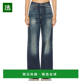 1h可退 香港直邮R13 女士 Damon 褶裥阔腿牛仔长裤 R13W3147D144A
