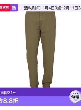 1h可退 香港直邮Aspesi 男士 腰带环休闲裤 CP42A263 green绿色