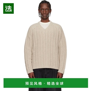 1h可退 香港直邮Studio Nicholson 男士 米色 Sussex Knit 毛衣 S