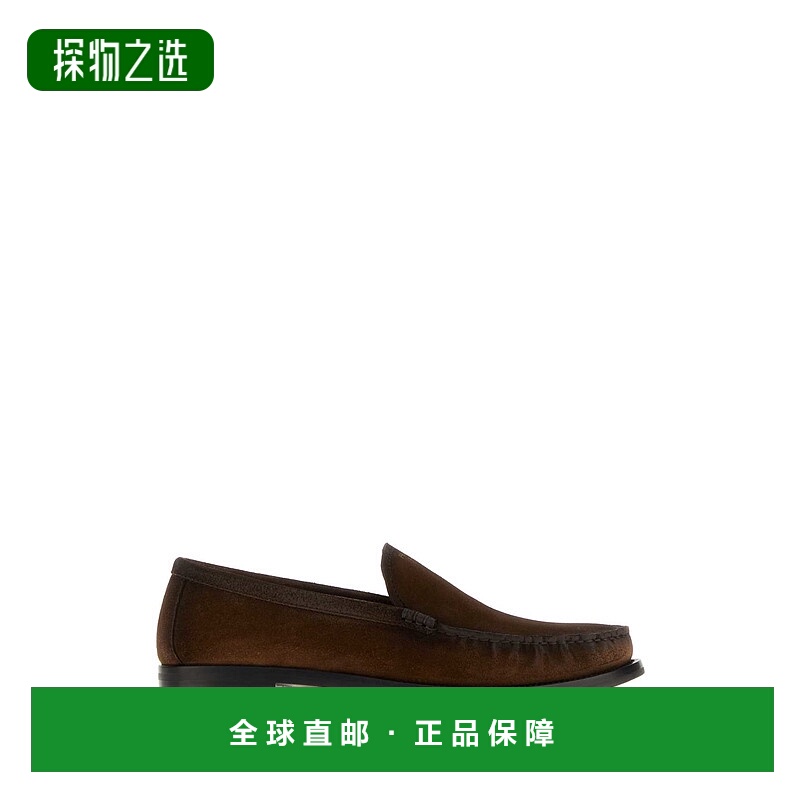 香港直邮Prada 普拉达 女士 棕色绒面革乐福鞋 1D991NFA0203ZL3