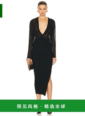 1h可退 香港直邮Alaïa 女士 ALAÏA 长袖连衣裙(黑色) AA9R11664T3