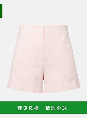 1h可退 香港直邮VERONICA BEARD 女士 Jazmin 高腰亚麻混纺短裤