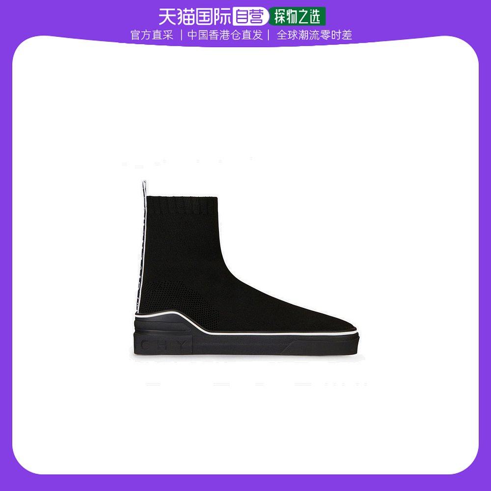 香港直邮givenchy 黑色中帮休闲运动鞋 bh000th06l