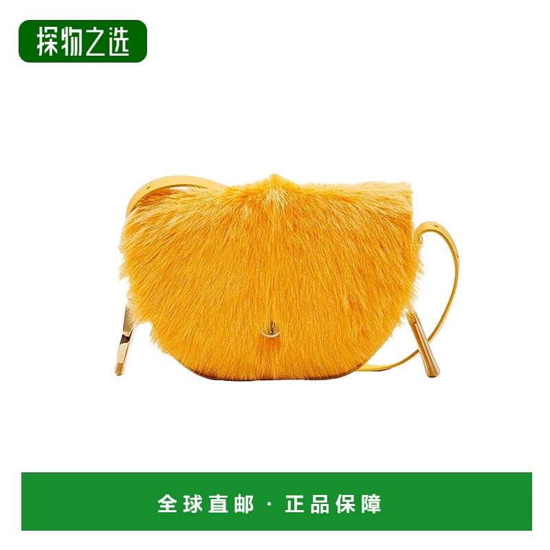 欧洲直邮Burberry/博柏利 23新款 Chess女士黄色山羊毛配皮斜