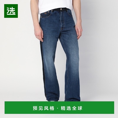 1h可退 香港直邮Wales Bonner 男士 Washed-out 靛蓝色牛仔裤 US2