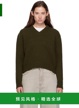1h可退 香港直邮DAUGHTER 女士 绿色 Glenn V-Neck 毛衣 WL20224