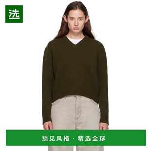 1h可退 香港直邮DAUGHTER 女士 绿色 Glenn V-Neck 毛衣 WL20224