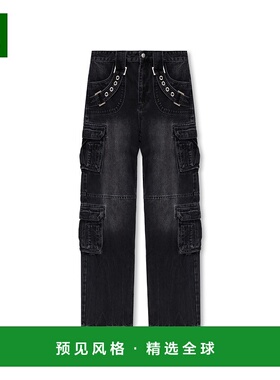 1h可退 欧洲直邮MISBHV 女士牛仔裤231W3110BLACK工装裤直筒裤