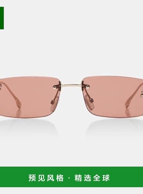 1h可退 香港直邮Fendi 芬迪 女士 First 水晶矩形太阳眼镜