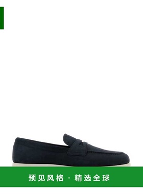 1h可退 香港直邮church s 男士 海军蓝绒面革乐福鞋 EDB149FG0000
