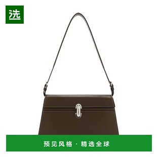 1h可退 香港直邮SAVETTE 女士 The Symmetry 皮革肩包 brown棕色