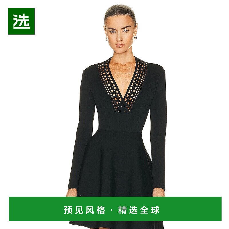 1h可退 香港直邮Alaïa 女士 Vienne V领连体衣 AA9B01943M774