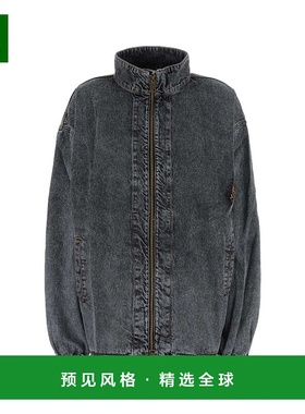 1h可退 香港直邮Y PROJECT 女士 黑色牛仔布夹克 207JA002D51AEVE