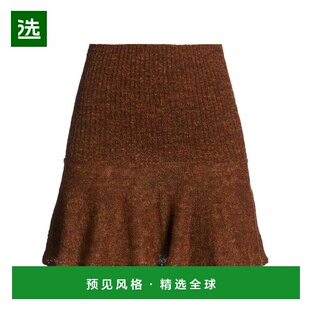 1h可退 香港直邮Danielle Guizio 女士 迷你半身裙 brown棕色 舒