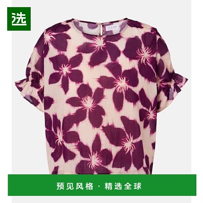 1h可退 香港直邮Velvet 女士 Delilah 花朵棉府绸衫 colorful花色