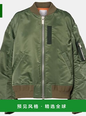 1h可退 香港直邮Sacai 女士 高科技斜纹布短夹克 green绿色 舒适