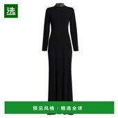 美国直邮 Alberta Ferretti 1h可退 串珠高领长袖 直筒连衣裙