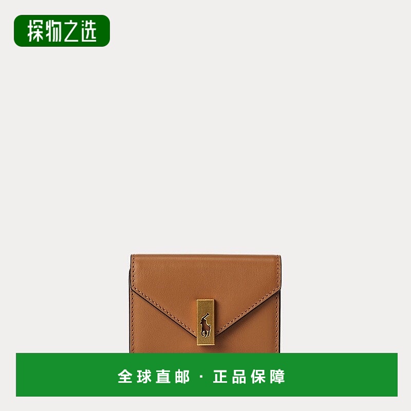自营欧洲直邮RalphLauren拉夫劳伦 PoloPolo ID 皮革折叠卡包