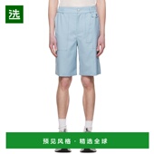 蓝色拼接短裤 1h可退 FMS15ST04 Wang 男士 香港直邮Feng Chen