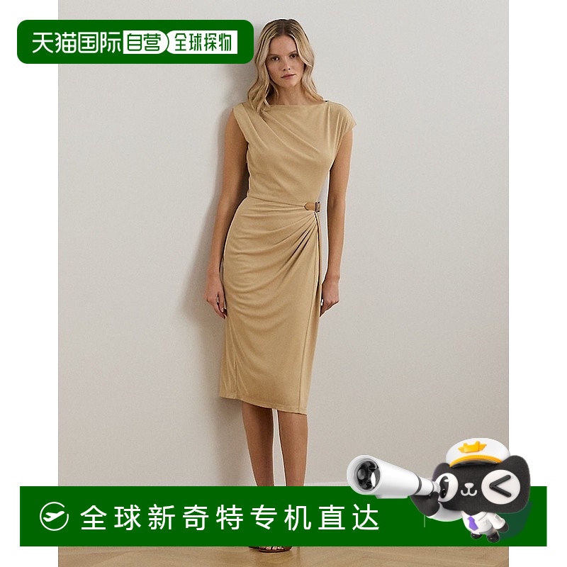欧洲直邮RALPH LAUREN拉夫劳伦 Lauren船领扣针织连衣裙
