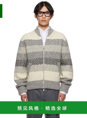 1h可退 香港直邮Thom Browne 汤姆·布朗 男士 灰色 & 灰白色 Str