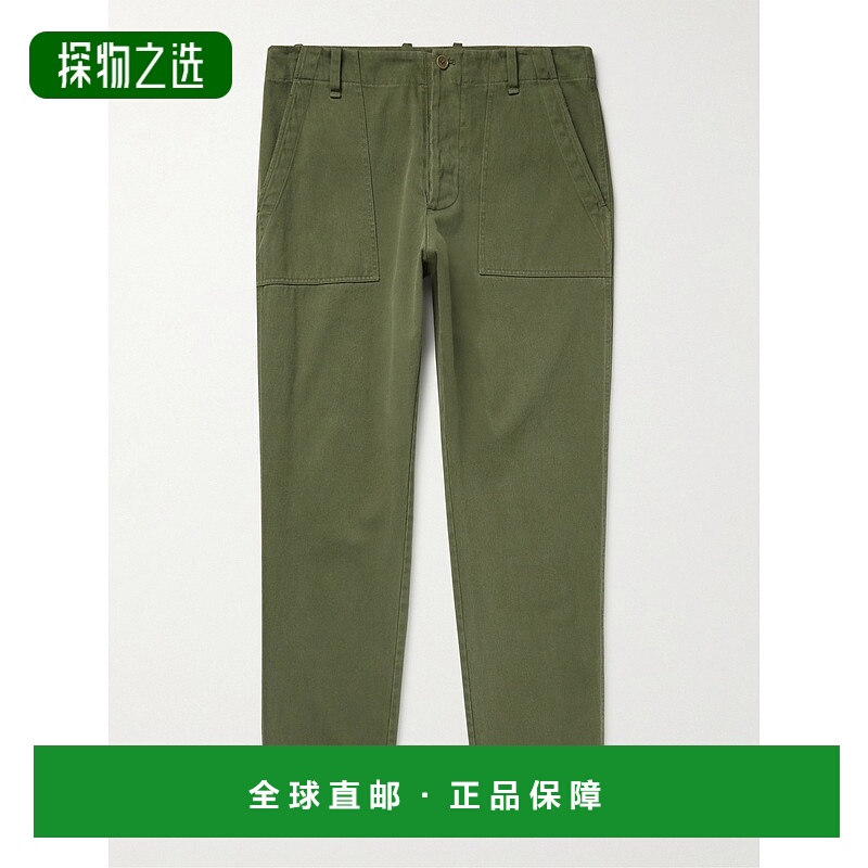 1h可退 香港直邮The Row 男士 Valerio 修身棉质斜纹布裤子 988W3