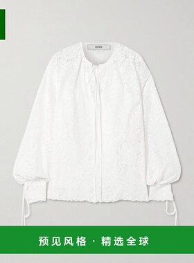 1h可退 香港直邮Erdem 女士 打结领棉花边衫 VC25T37WETFP