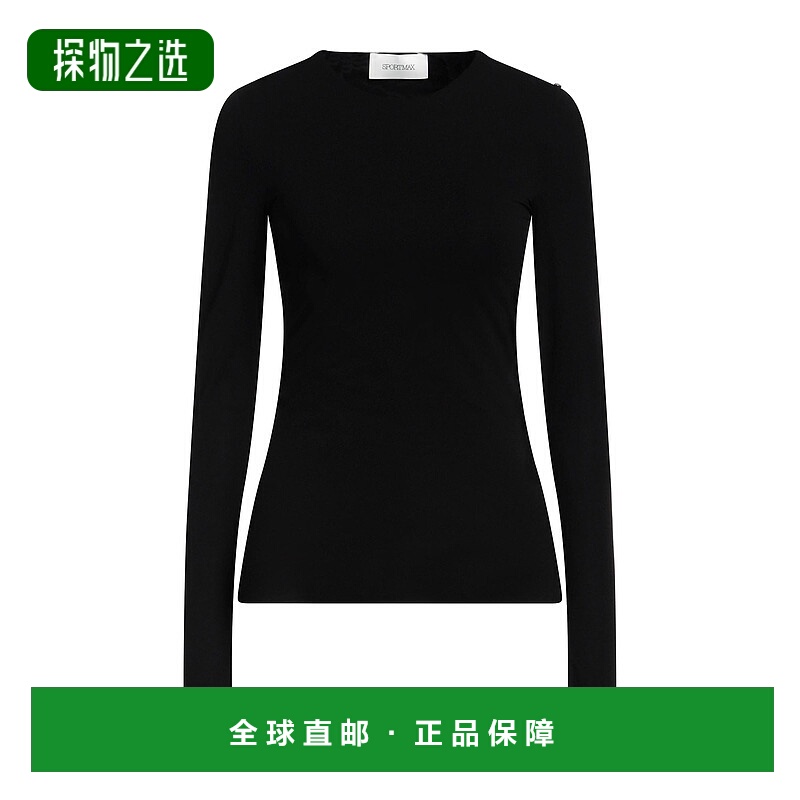 香港直邮Sportmax 斯宝麦斯 女士 T恤 black黑色 舒适时尚